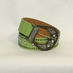 Kathy Van Zeeland Studded Rhinestone Belt